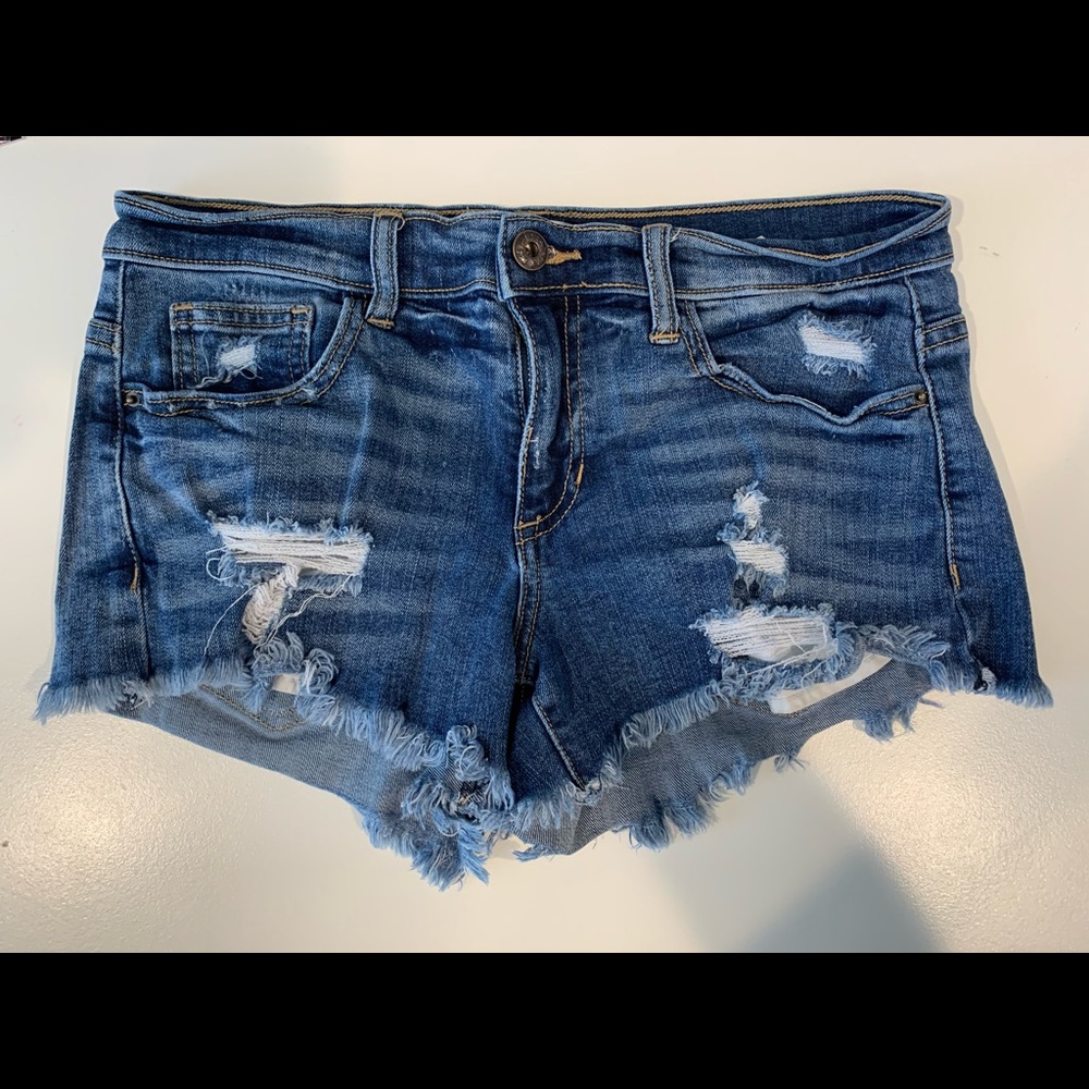 Ripped Jean Shorts